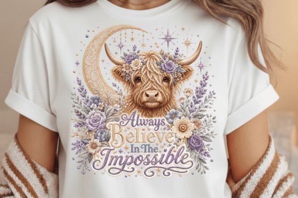 Always Believe in the Impossible Cow PNG
