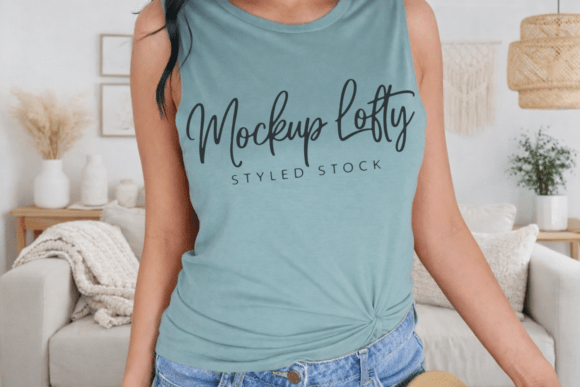 Bella Canvas 8803 Dusty Blue Mockup