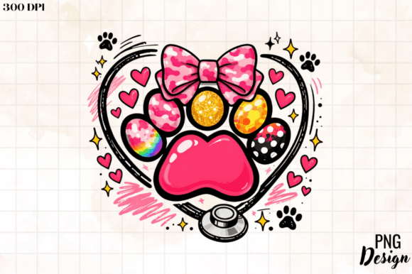 Colorful Paw Print PNG Design: A Versatile Tool for Creative Projects