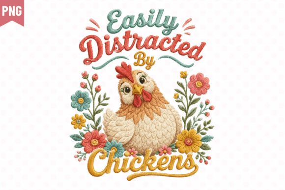 Easily Distracted by Chickens PNG