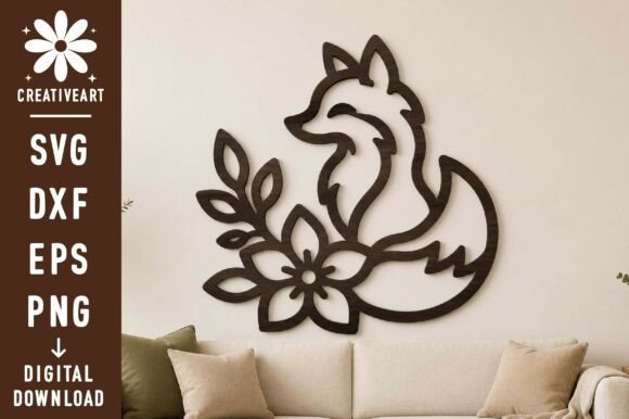 Floral Fox Laser Cut SVG: A Versatile Resource for Modern Designers
