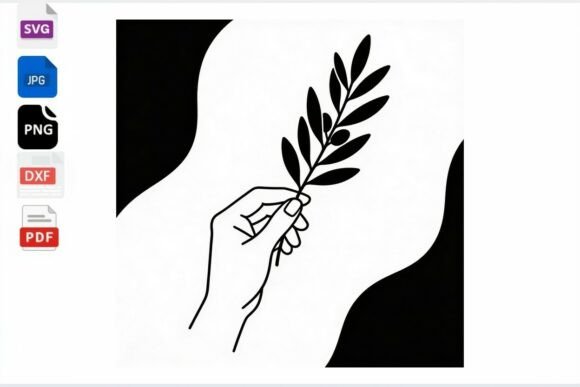 Hand Holding Olive Branch Line Art SVG: A Versatile Tool for Creative Projects