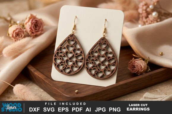 Heart Pattern Laser Cut Earrings SVG: A Creative Tool for Makers and Designers