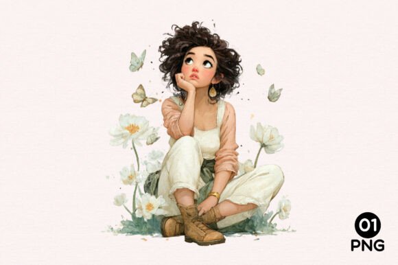 Little Summer Girl PNG Clipart