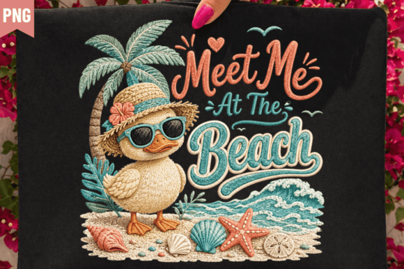 Meet Me at the Beach PNG Design