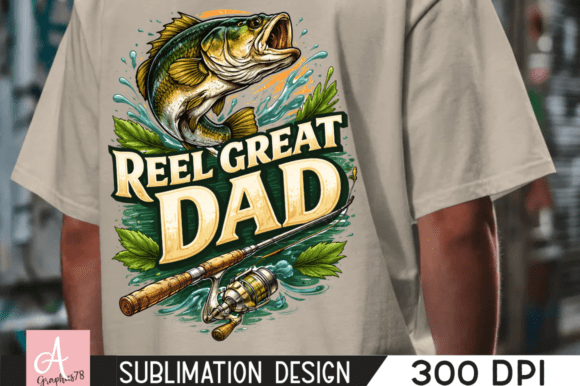 Retro Reel Great Dad Png Fishing Dad Png