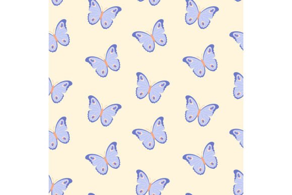 Soft Purple Butterfly Vector Pattern