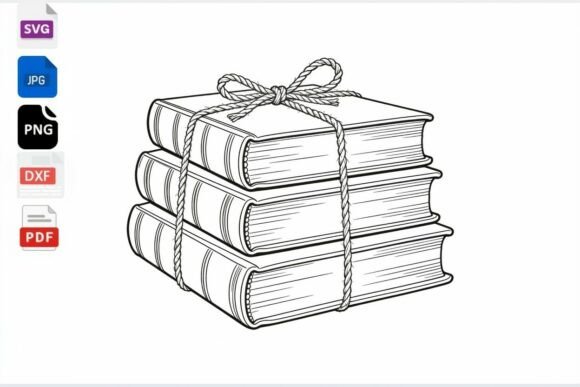 Stack of Books Clipart Bundle SVG PNG: A Creative Tool for Every Project