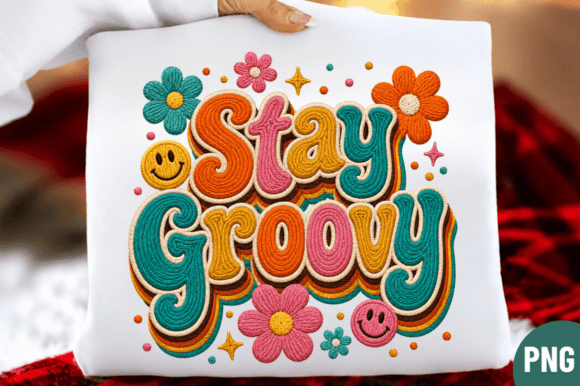 Stay Groovy Faux Yarn T-Shirt PNG Design: A Versatile Tool for Creative Expression