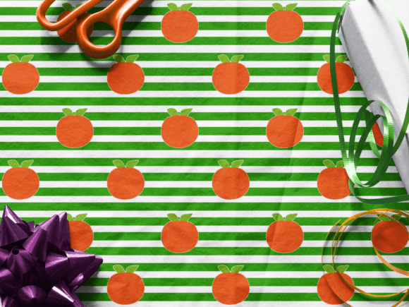 Summer Vibes Tangerines on Stripes