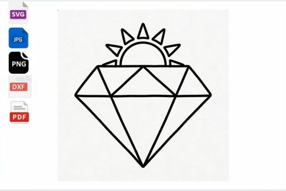 Sunrise Diamond SVG Clipart: A Versatile Tool for Creative Projects