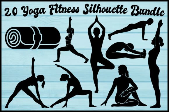 The 20 Yoga Fitness Silhouette Bundle: A Modern Solution for Creative Wellness and Fitness Design
