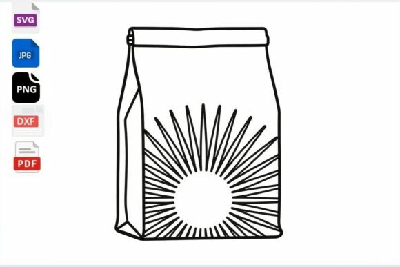 What Is Sunburst Lunch Bag SVG Clipart?