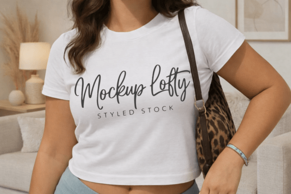 White Gildan 5000B Baby Tee Mockup: A Professional Tool for Designers